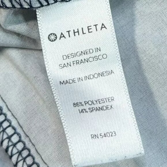 Athleta Women's Printed Baja Navy Blue Speckled Running Athletic Shorts -Sz 4 - Picture 13 of 15